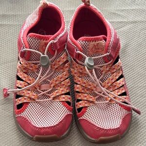 Chaco Kids Water Shoes in Pink and orange